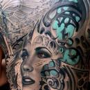 Gothic Back Tattoo Design Thumbnail